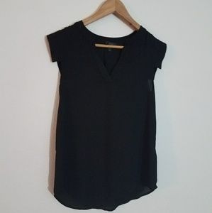 J. Crew Black V-Neck Blouse